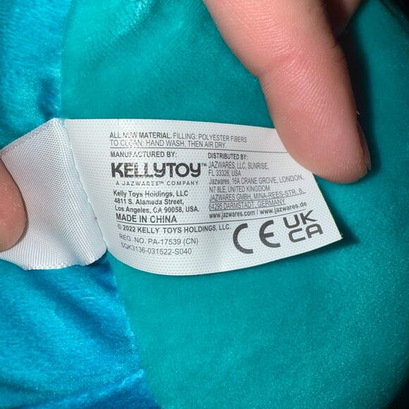 Jarrell Dinosaur Squishmallow 8” Ombre Blue Green Plush EUC 2022 - Picture 8 of 8